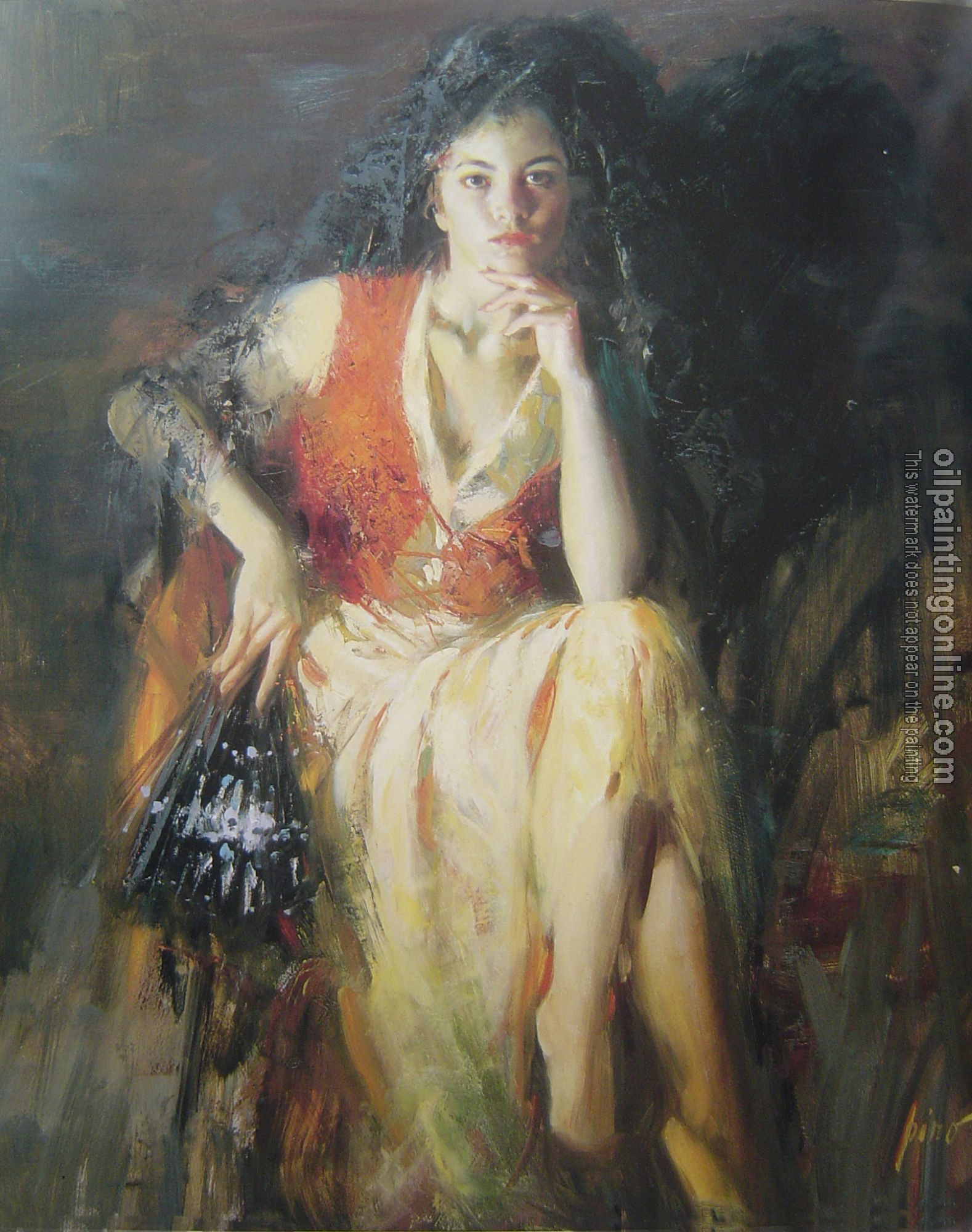 Pino Daeni - Impression oil painting.